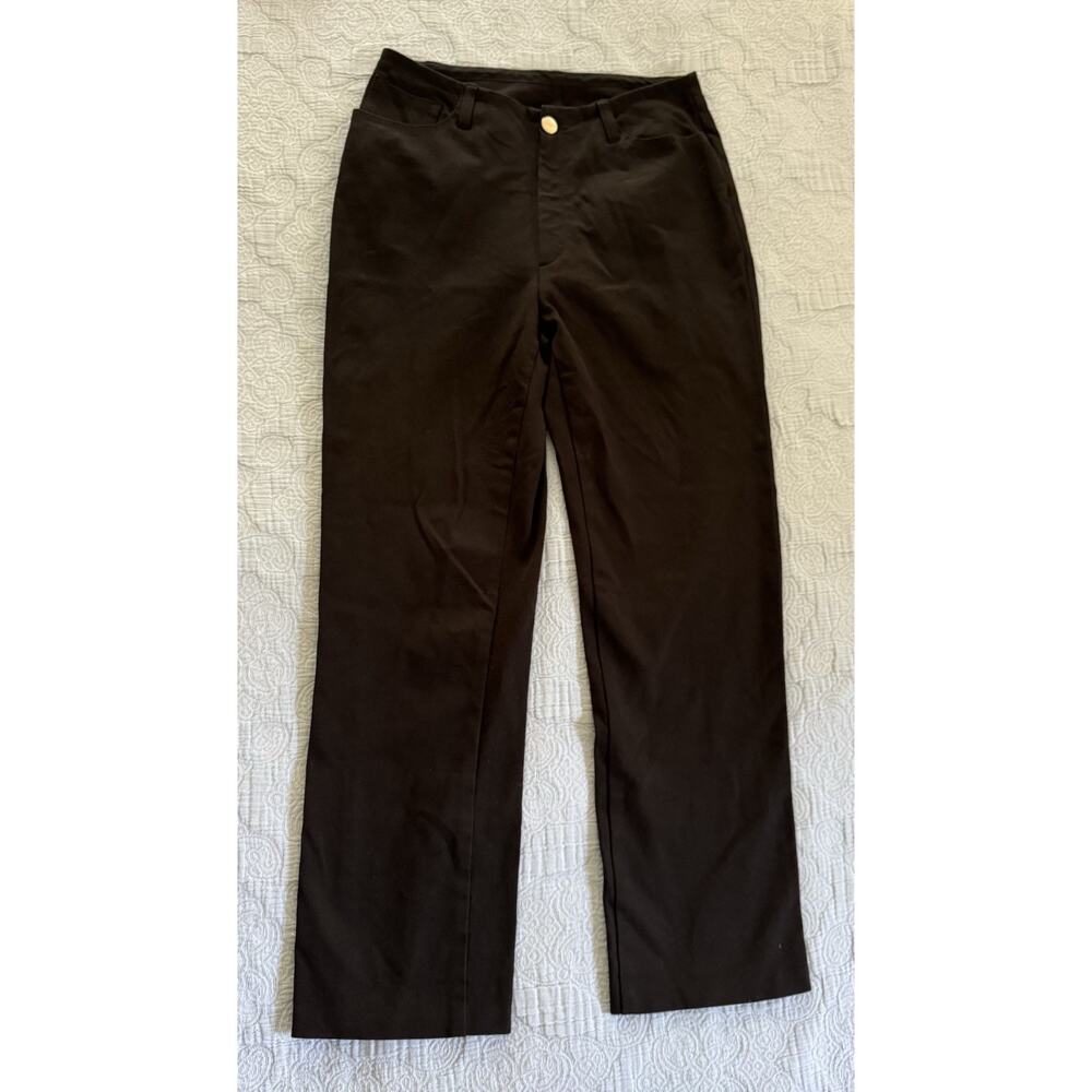 Joseph Pants Womens S Black Gabard Stretch Straight Leg France Designer